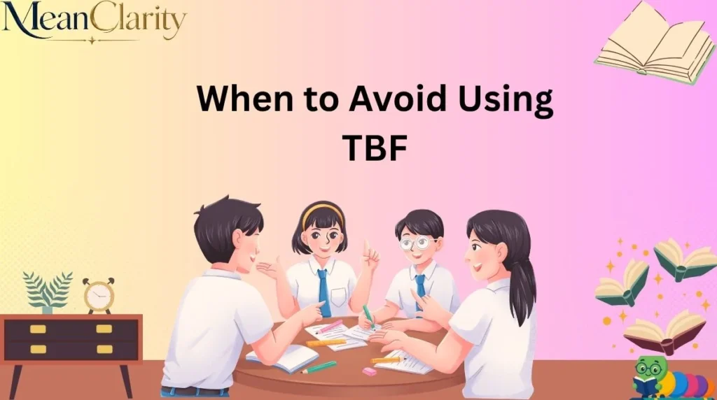 When to Avoid Using TBF