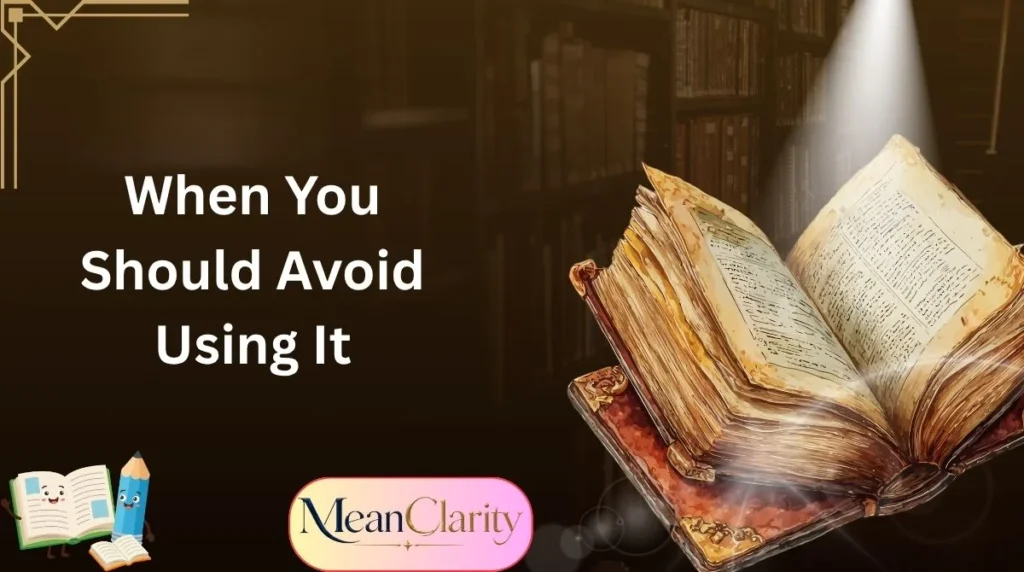 When You Should Avoid Using It