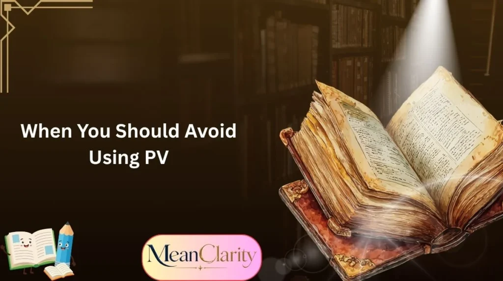 When You Should Avoid Using PV