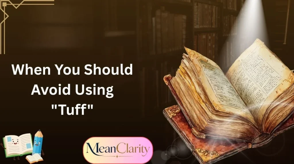 When You Should Avoid Using "Tuff"