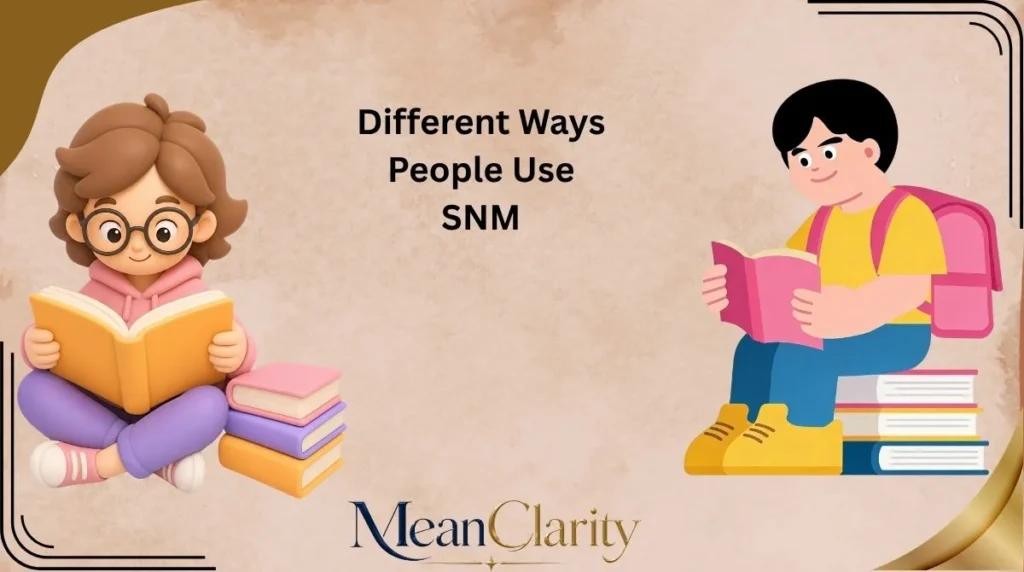 Different Ways People Use SNM
