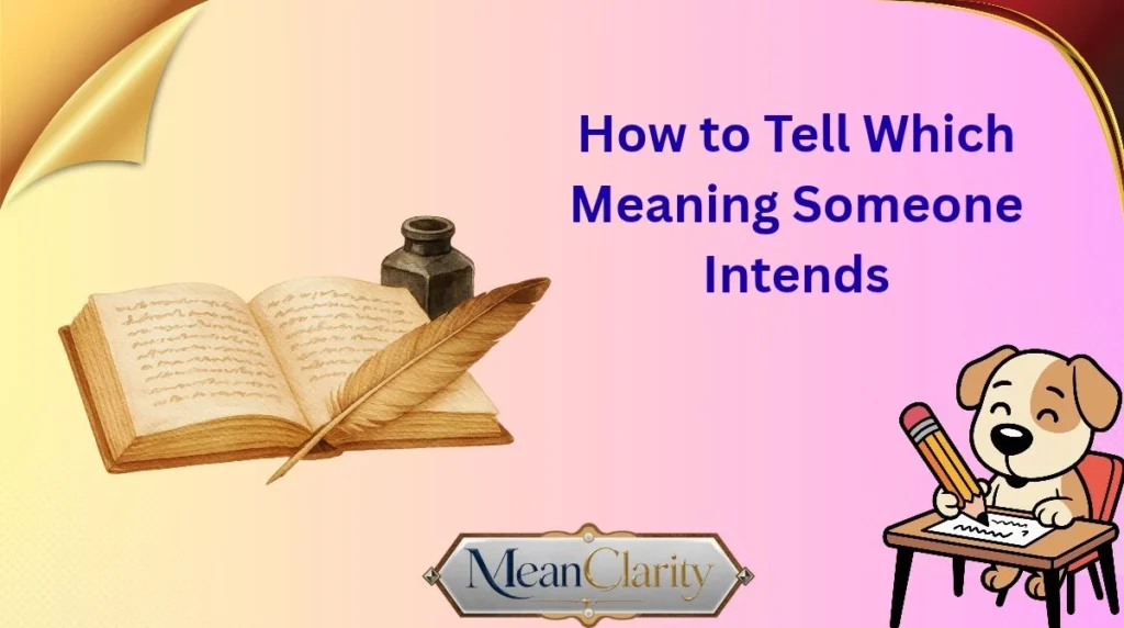 How to Tell Which Meaning Someone Intends