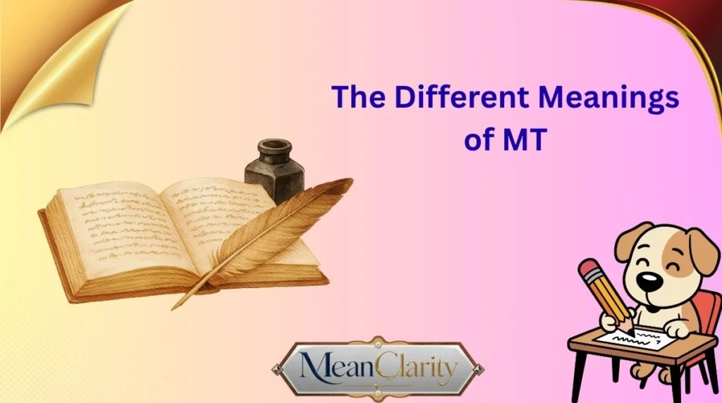 The Different Meanings of MT