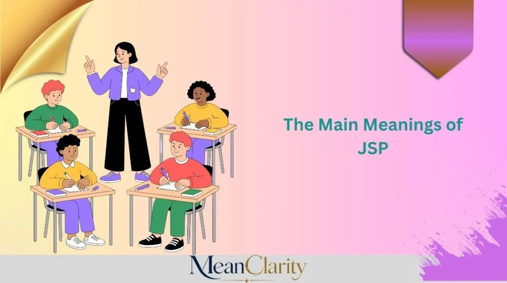 The Main Meanings of JSP