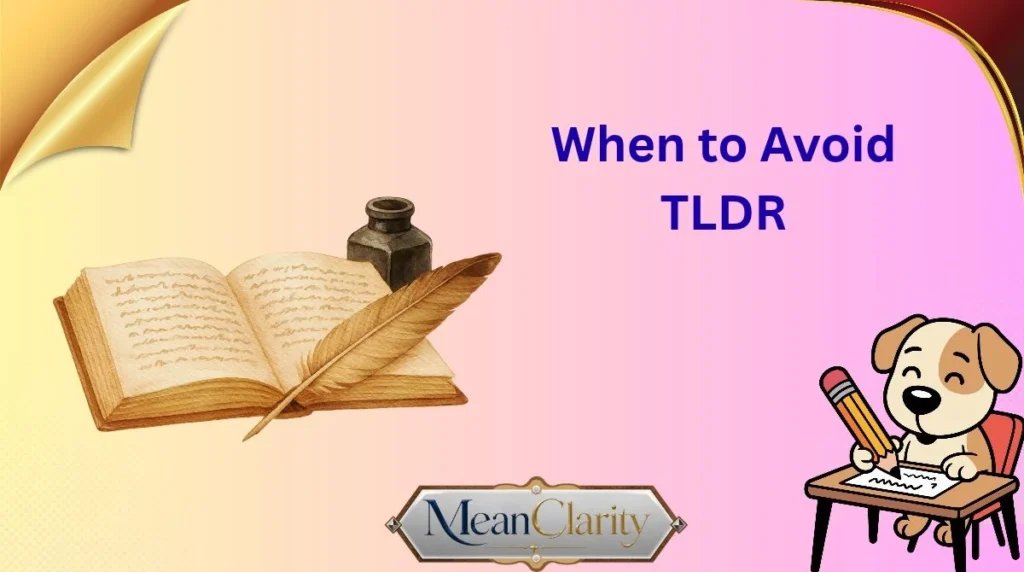 When to Avoid TLDR