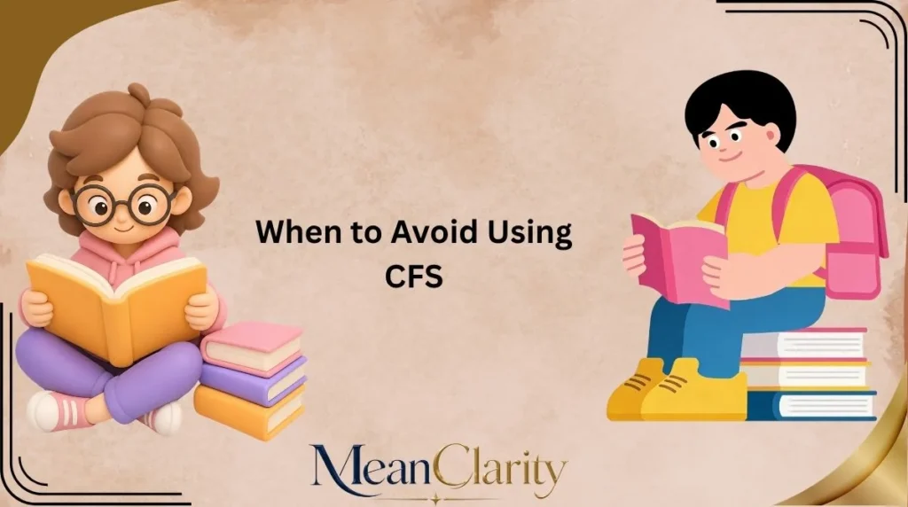 When to Avoid Using CFS
