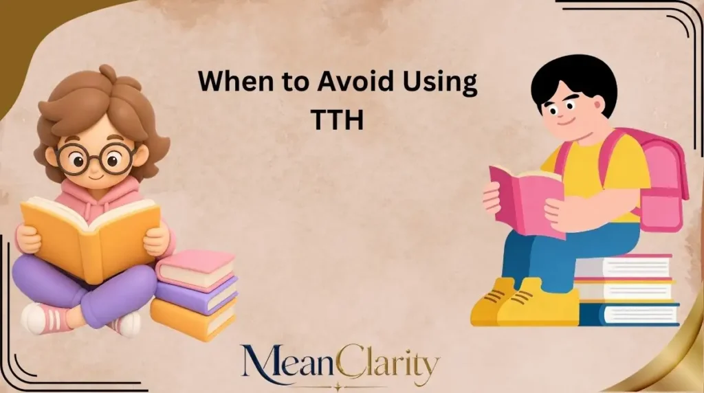 When to Avoid Using TTH