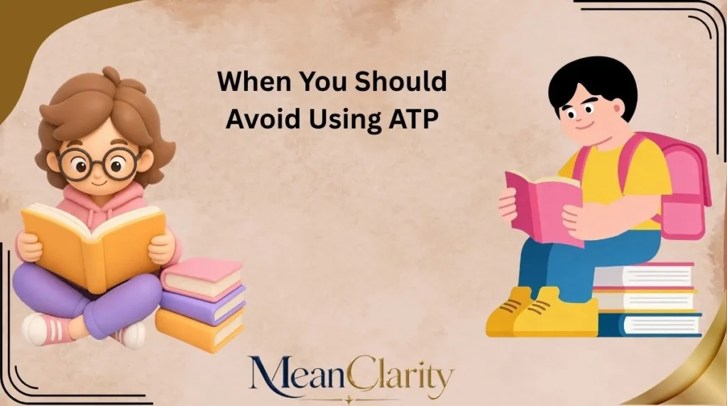 When You Should Avoid Using ATP