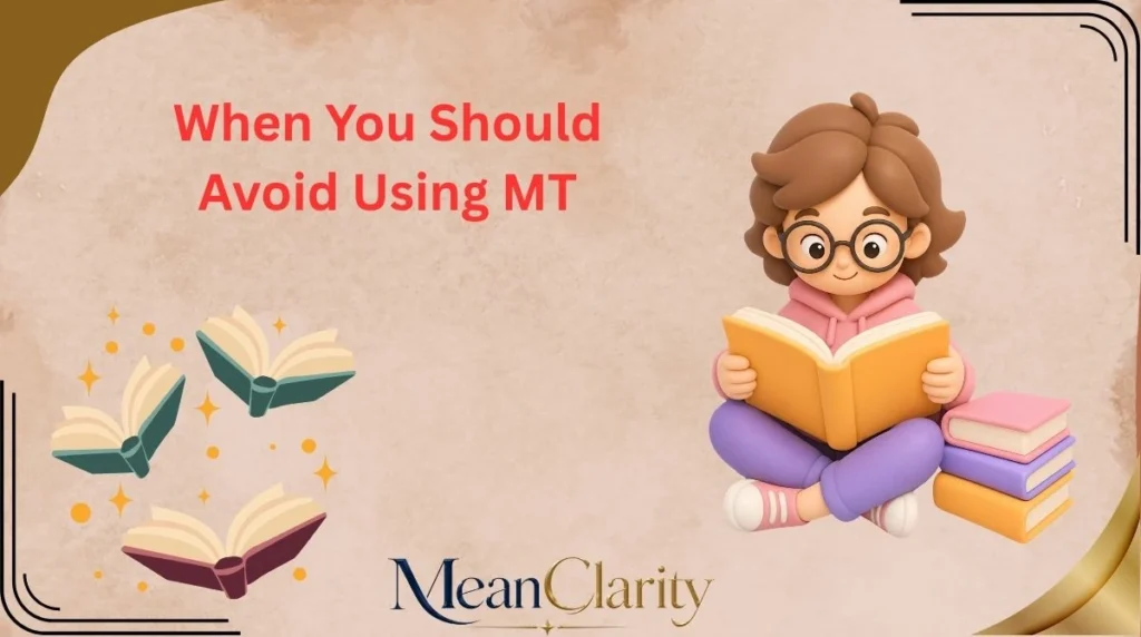 When You Should Avoid Using MT