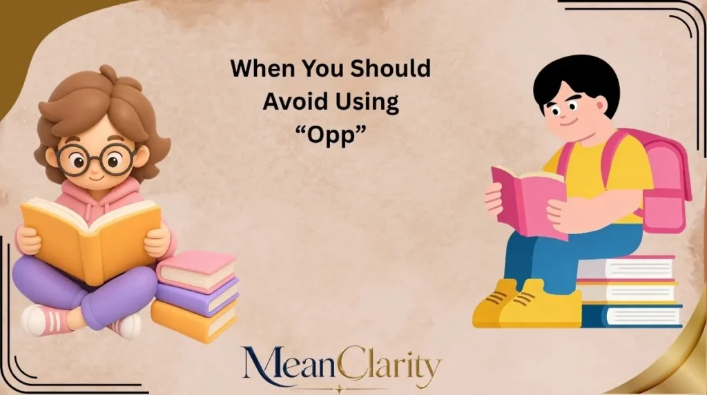 When You Should Avoid Using “Opp”