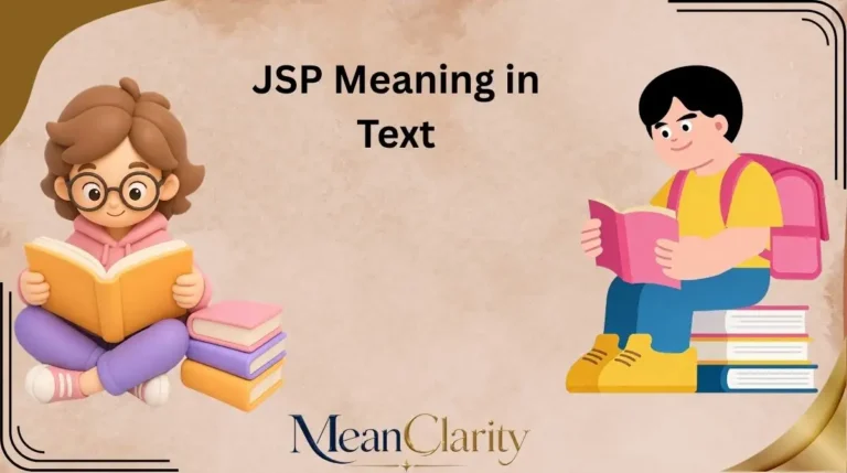 JSP Meaning in Text