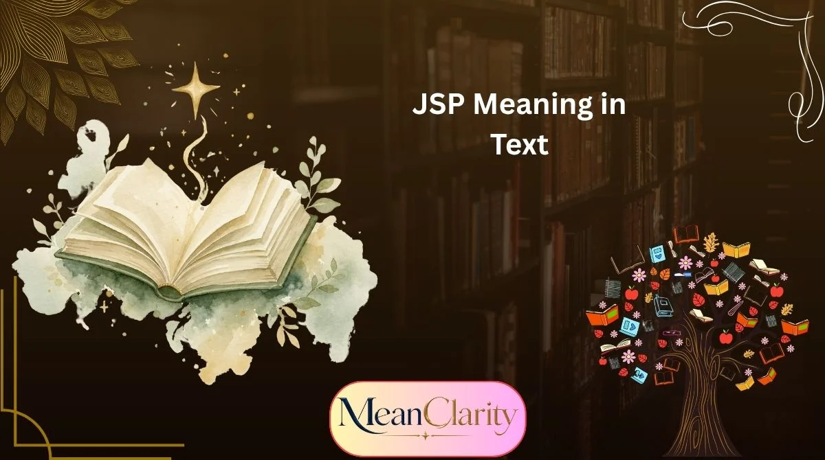 JSP Meaning in Text