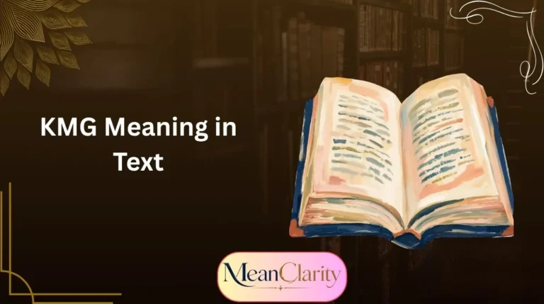 KMG Meaning in Text