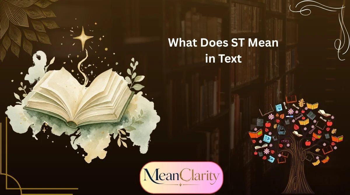 What Does ST Mean in Text